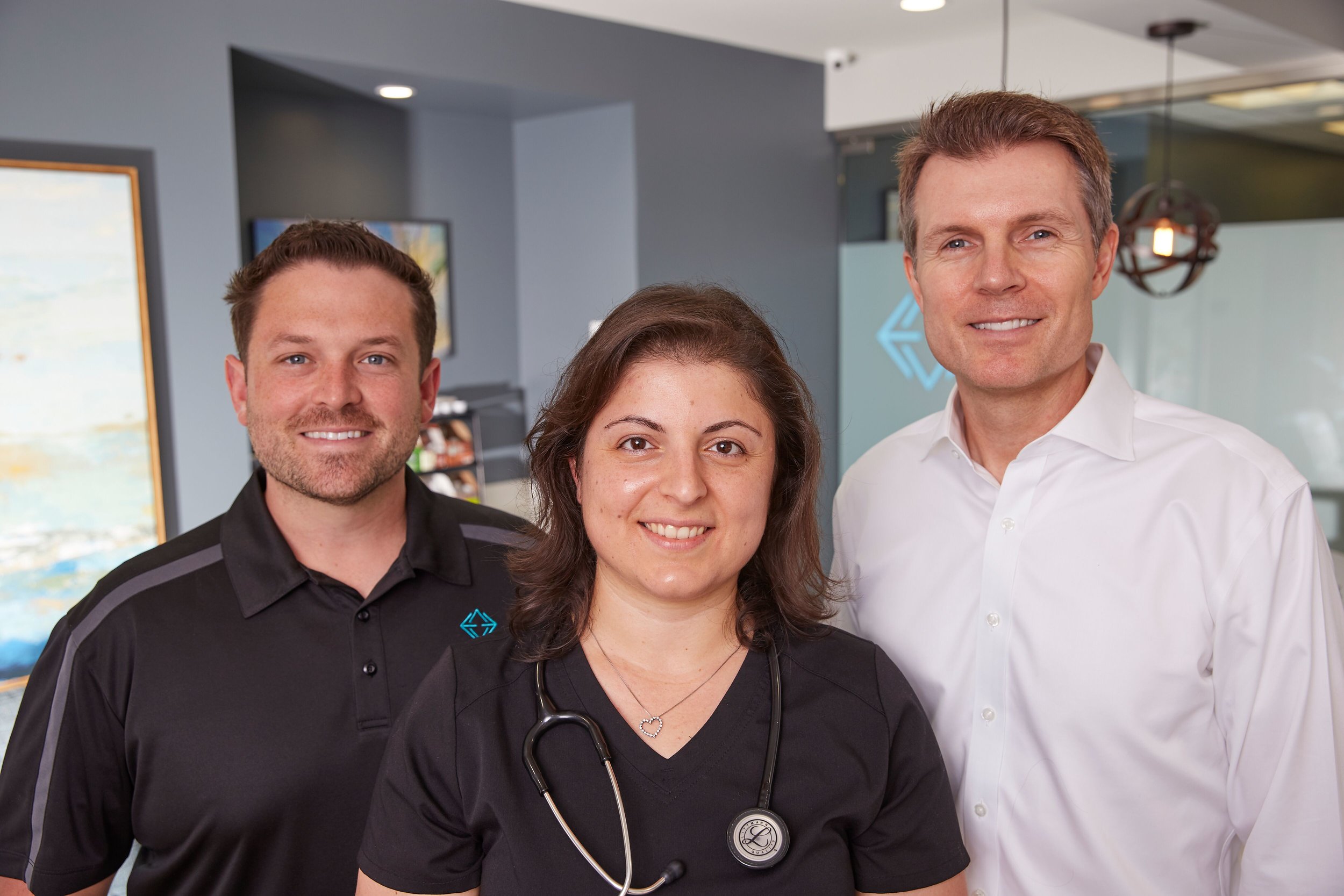 OUR BOARD-CERTIFIED FAMILY PHYSICIAN’S (L-R)Dr. Matthew Abinante, DO, MPH | Dr. Lucy Pun, DO | Dr. Paul McKinley, DO.