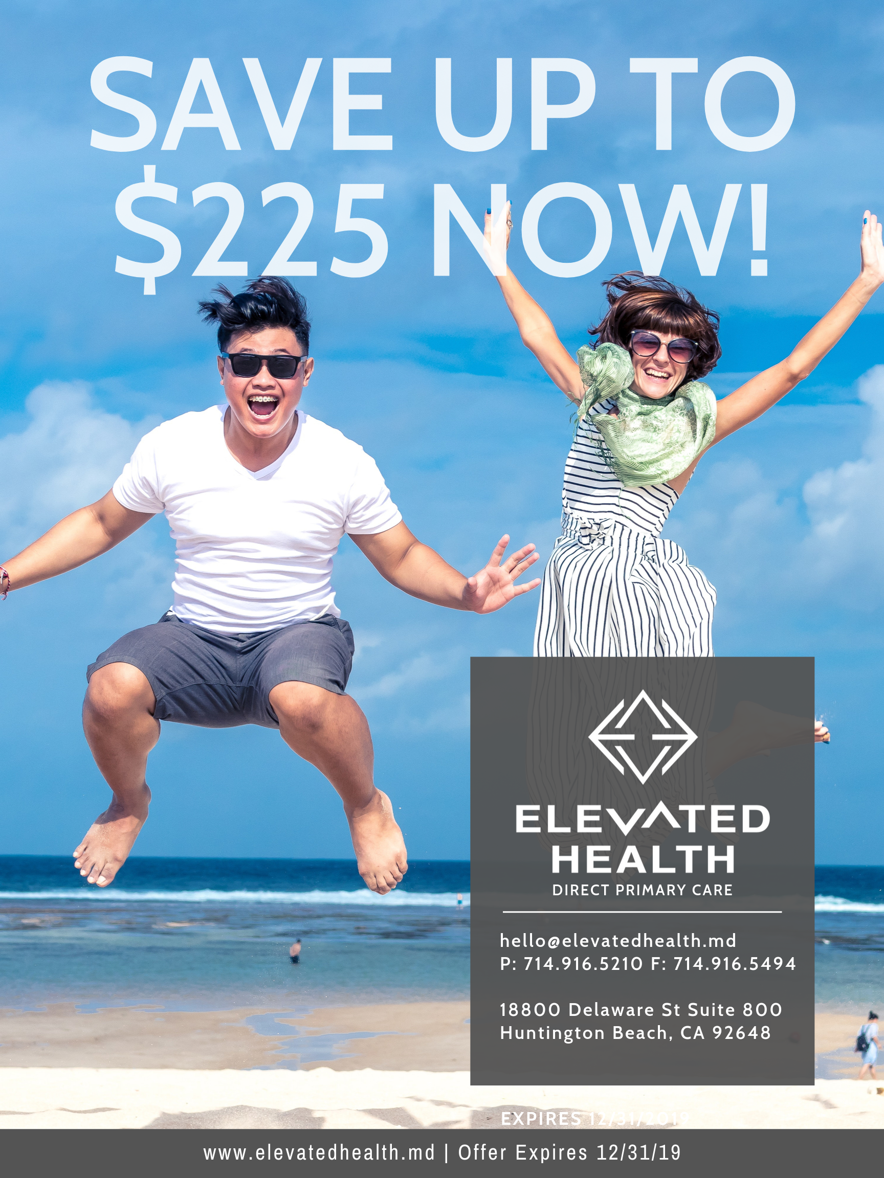 Elevated Health gift card credit of $75 valid 2 per household. Can only be redeemed once. Not valid for dependent &amp; college student memberships. Questions? Contact us at hello@elevatedhealth.md.